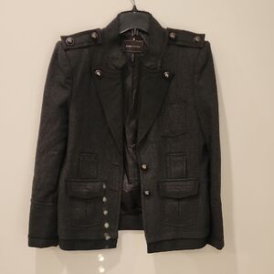 BCBGMaxAzria Black Military Style Jacket